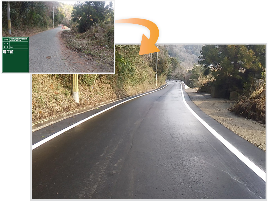 一般県道上笠間八幡名張線　毛原工区　舗装工事（防災・安全交付金事業（道路改良））