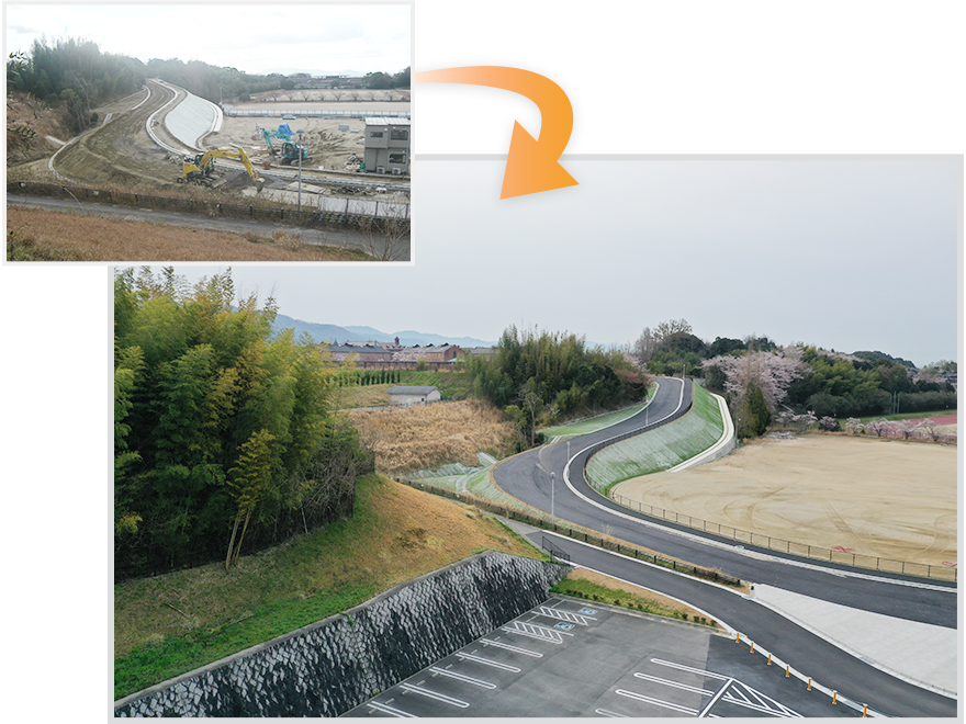 道路改良工事（法蓮佐保山四丁目地内他・北部第８０６号線）